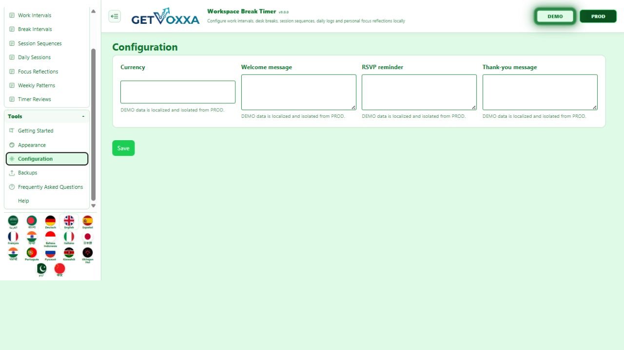 Screenshot — Posture & Ergonomics Intervener v1.0.0