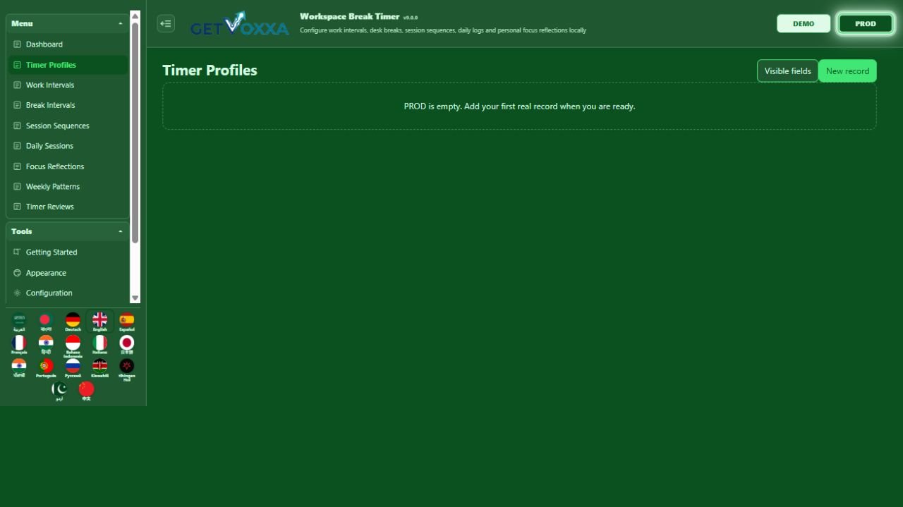 Screenshot — Posture & Ergonomics Intervener v1.0.0