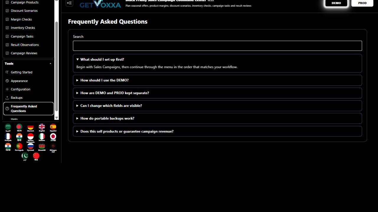 ਸਕ੍ਰੀਨਸ਼ਾਟ — Black Friday / Sales Campaign War Room v1.0.0
