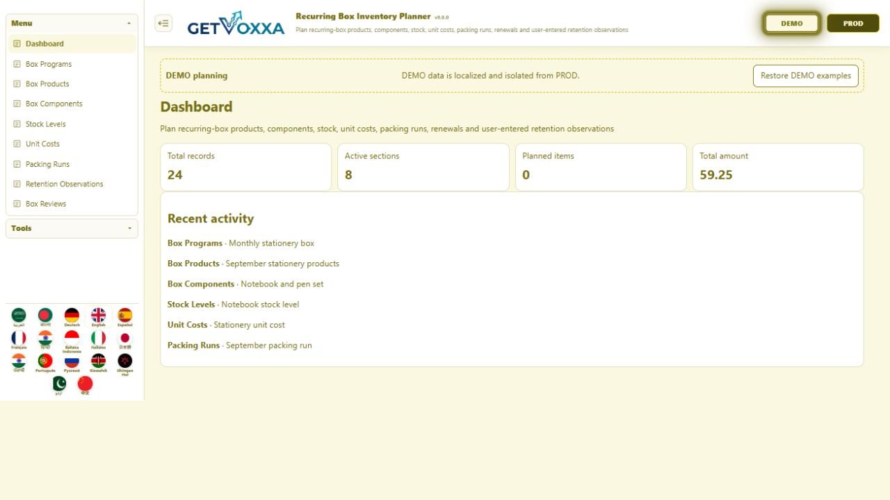 Subscription Box Curation & Inventory Planner