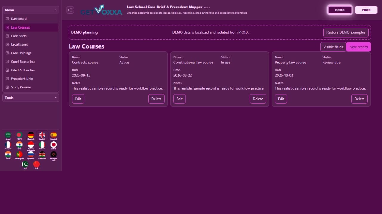 Снимок экрана — Law School Case Brief & Precedent Mapper v1.0.0