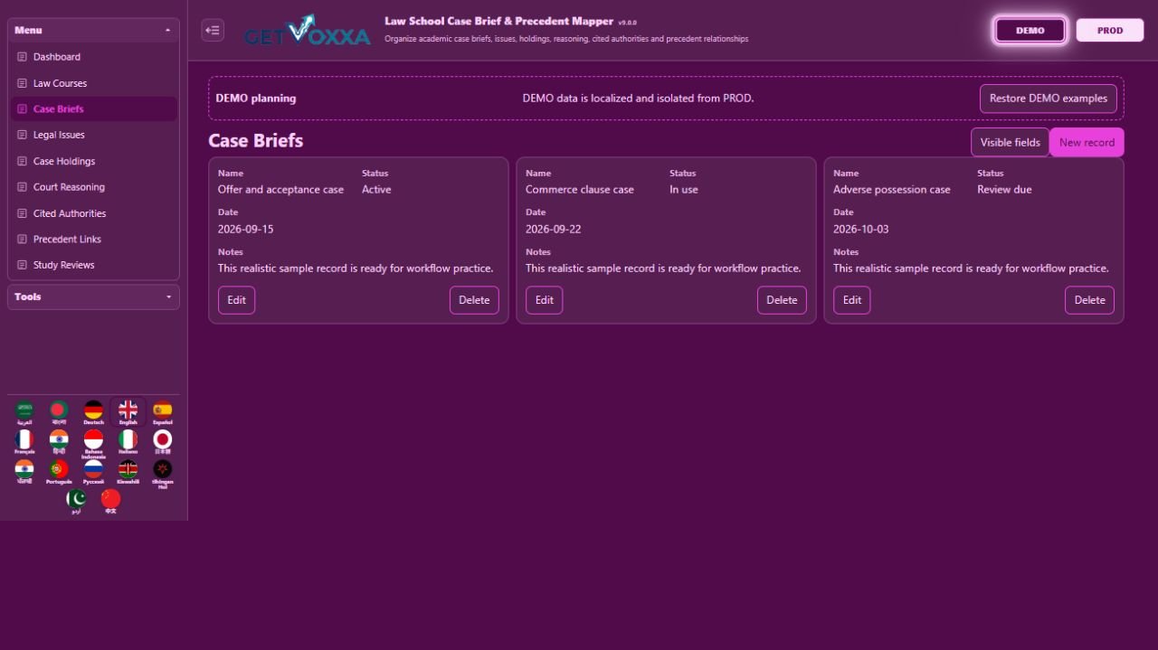 Снимок экрана — Law School Case Brief & Precedent Mapper v1.0.0