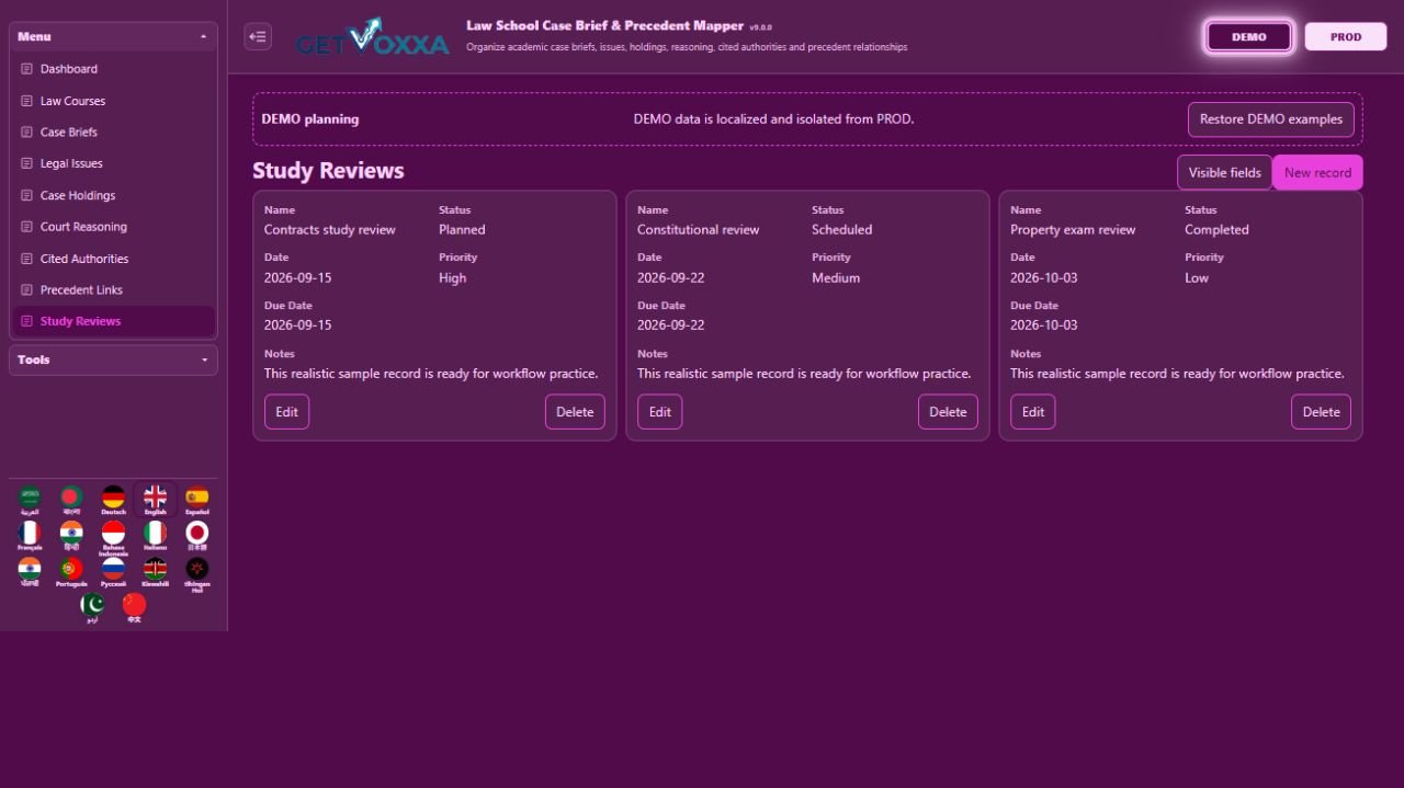 Снимок экрана — Law School Case Brief & Precedent Mapper v1.0.0
