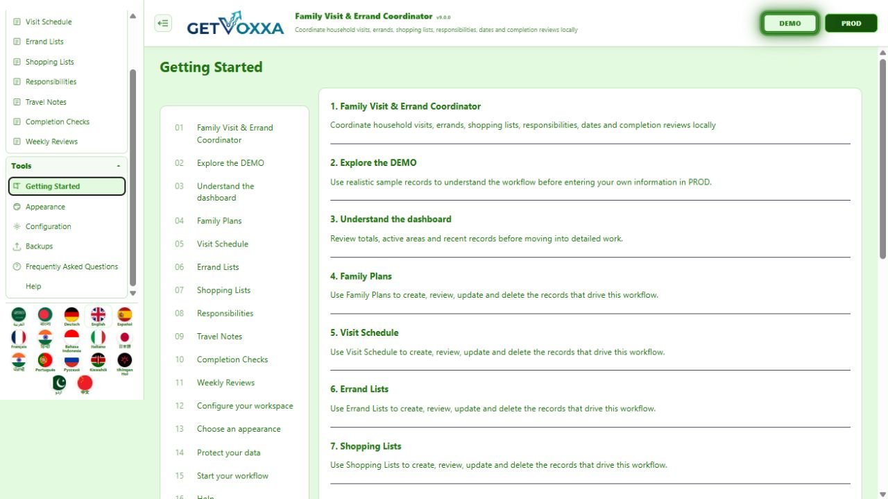Screenshot — Elderly Care & Caregiver Coordination v1.0.0