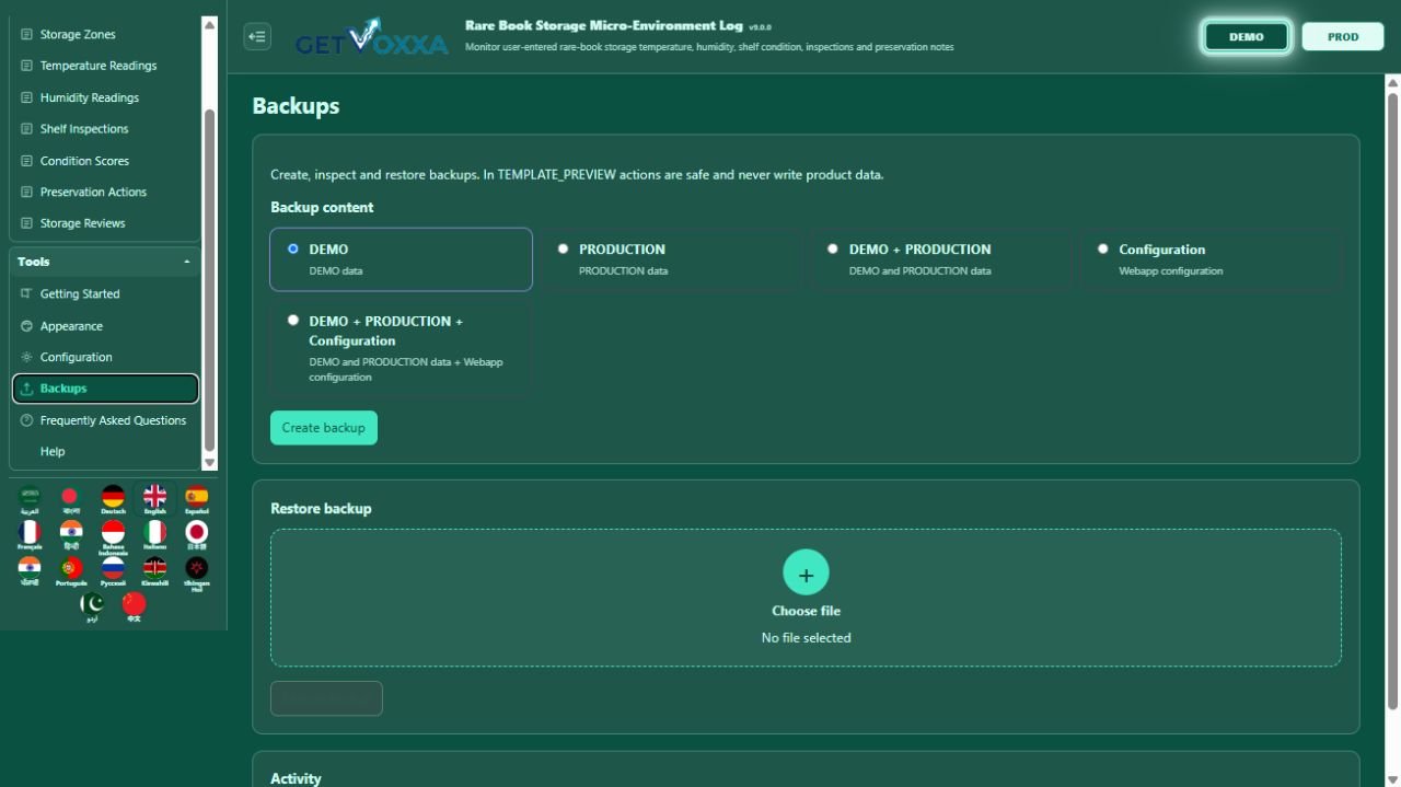 Screenshot — Cigar & Humidor Micro-Environment Log v1.0.0