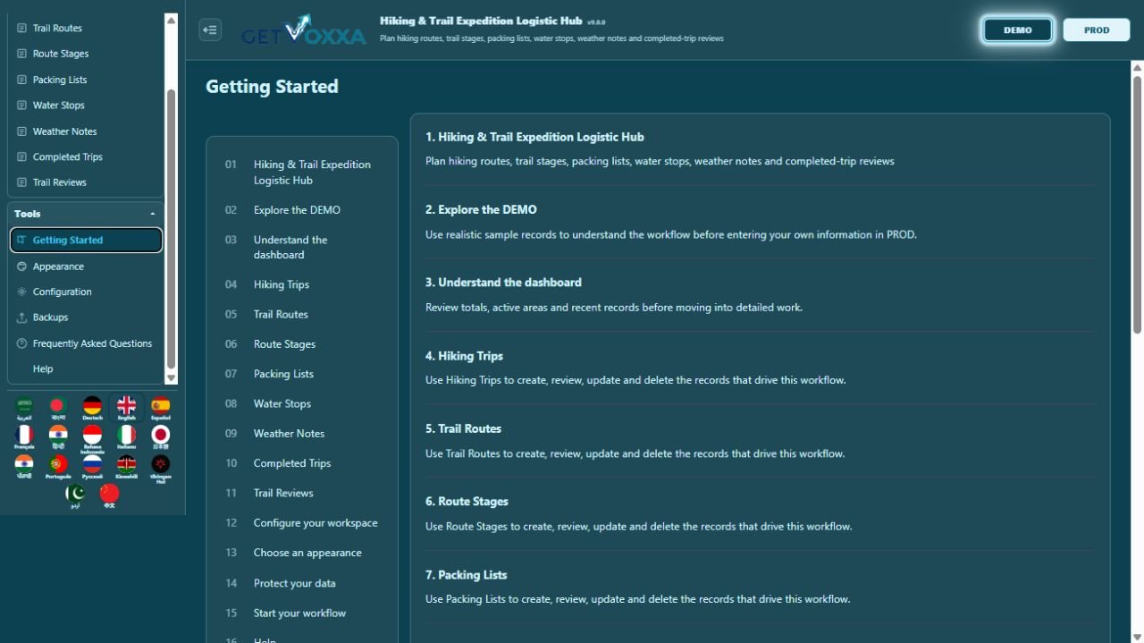 ਸਕ੍ਰੀਨਸ਼ਾਟ — Hiking & Trail Expedition Logistic Hub v1.0.0