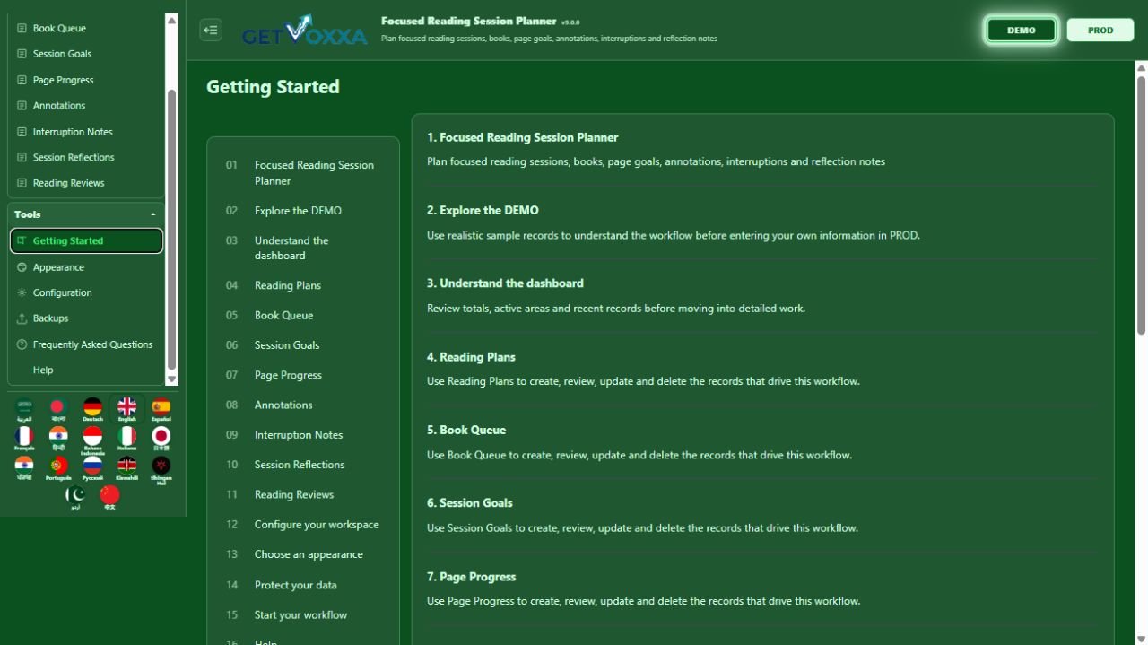 Screenshot — Dyslexia-Friendly Reader & Study Planner v1.0.0