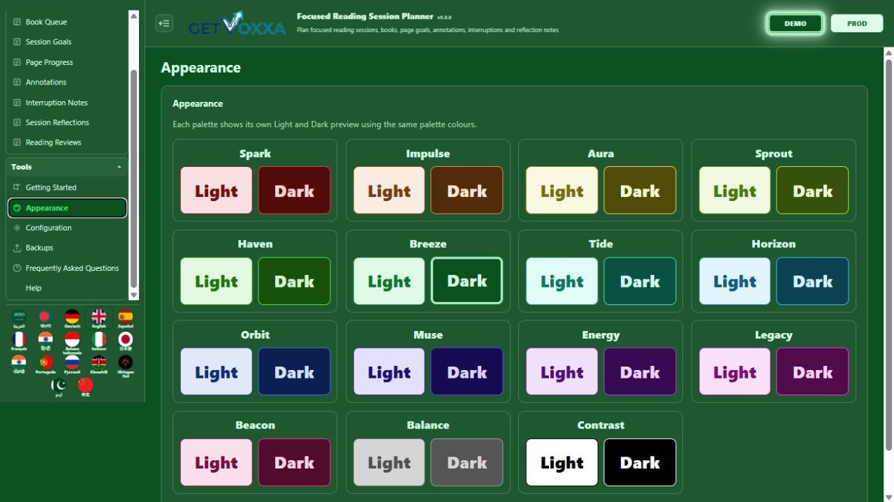 Screenshot — Dyslexia-Friendly Reader & Study Planner v1.0.0