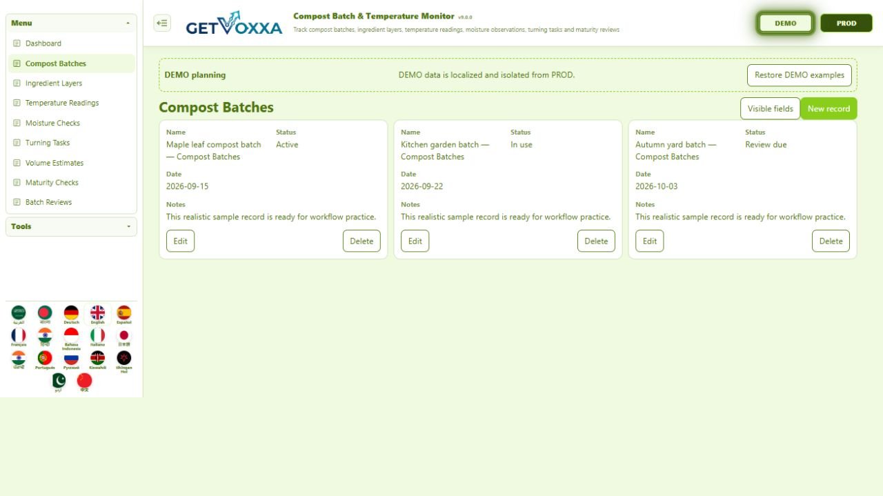 Schermata — Compost Batch & Temperature Monitor v1.0.0