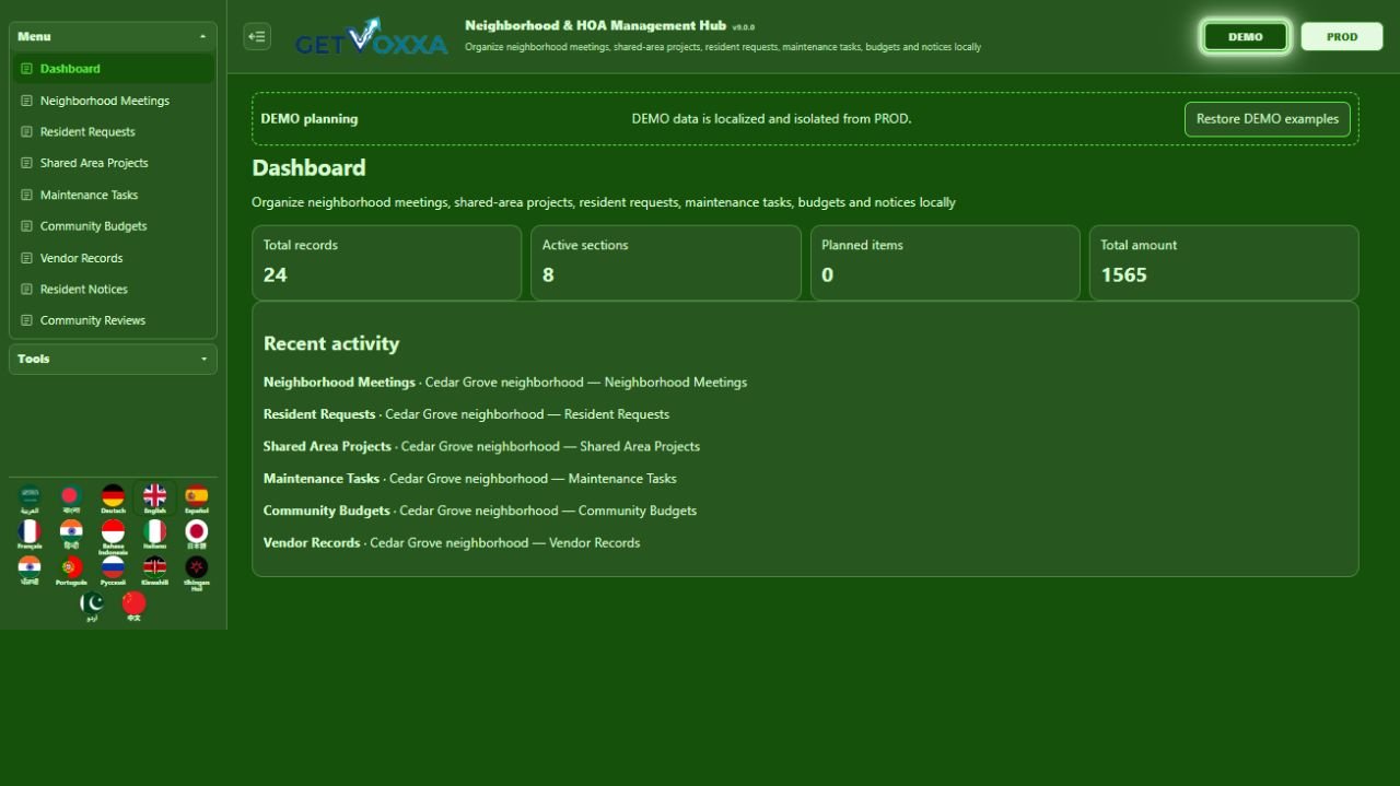 Neighborhood / HOA Management Hub