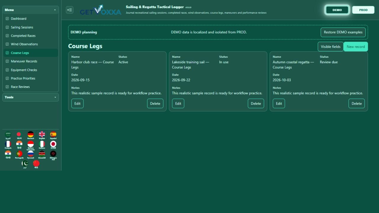 স্ক্রিনশট — Sailing & Regatta Tactical Logger v1.0.0