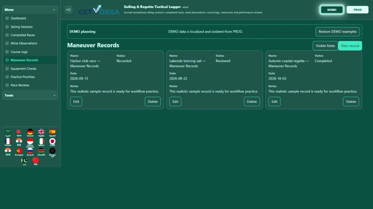 স্ক্রিনশট — Sailing & Regatta Tactical Logger v1.0.0
