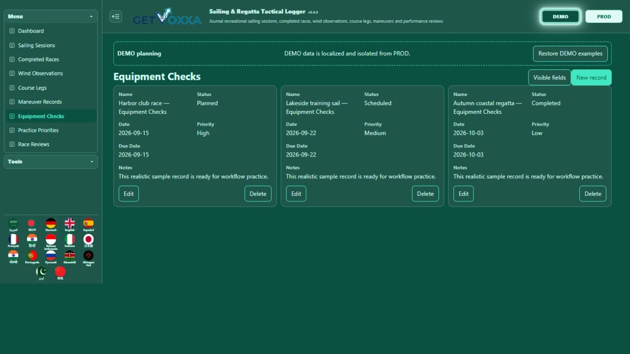 স্ক্রিনশট — Sailing & Regatta Tactical Logger v1.0.0