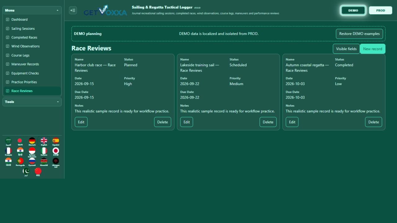 স্ক্রিনশট — Sailing & Regatta Tactical Logger v1.0.0