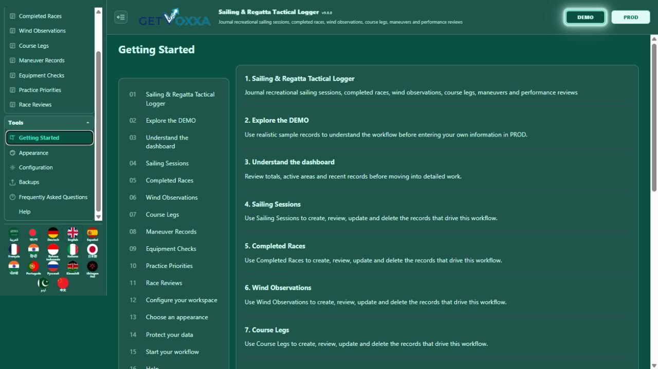 স্ক্রিনশট — Sailing & Regatta Tactical Logger v1.0.0