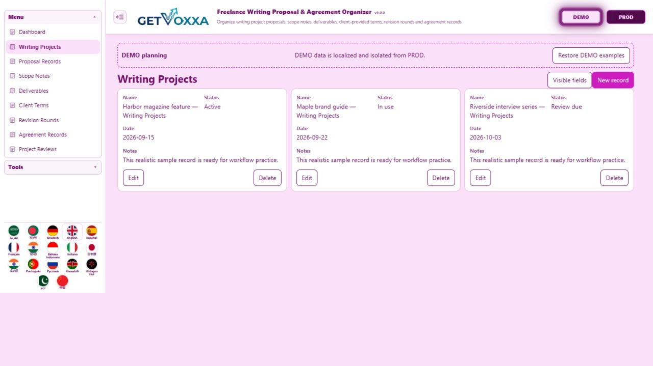 スクリーンショット — Ghostwriting Proposal & Contract Generator v1.0.0