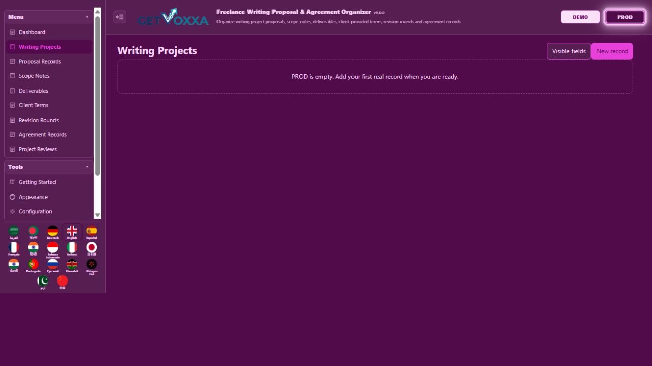 スクリーンショット — Ghostwriting Proposal & Contract Generator v1.0.0
